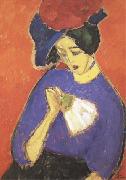Alexei Jawlensky Woman with a Fan (mk09) china oil painting artist